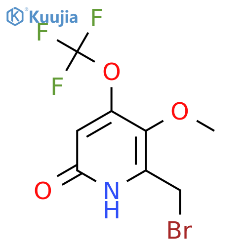2-(Bromomethyl)-6-hydroxy-3-methoxy-4-(trifluoromethoxy)pyridine structure