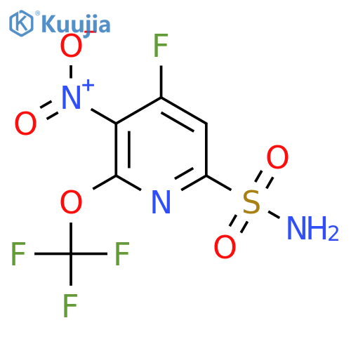 4-Fluoro-3-nitro-2-(trifluoromethoxy)pyridine-6-sulfonamide structure