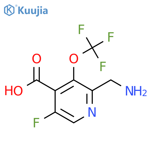 2-(Aminomethyl)-5-fluoro-3-(trifluoromethoxy)pyridine-4-carboxylic acid structure