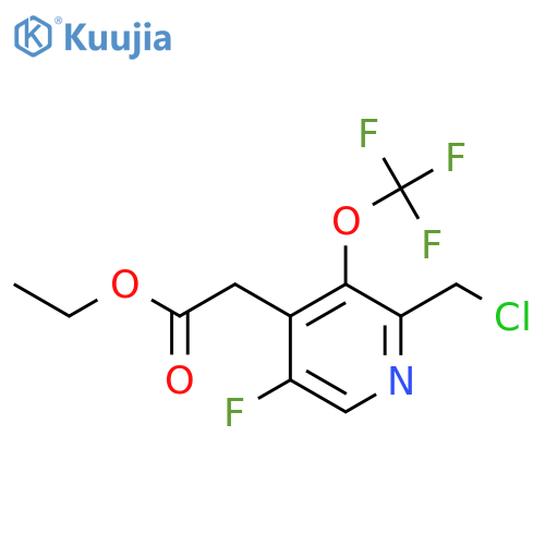 Ethyl 2-(chloromethyl)-5-fluoro-3-(trifluoromethoxy)pyridine-4-acetate structure
