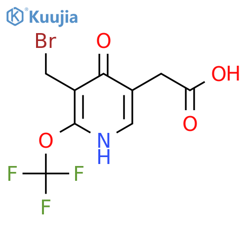 3-(Bromomethyl)-4-hydroxy-2-(trifluoromethoxy)pyridine-5-acetic acid structure