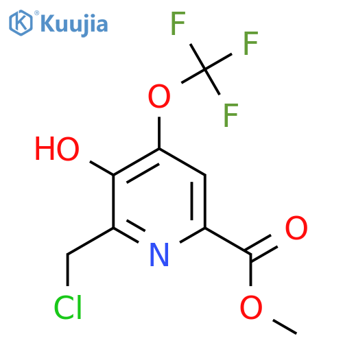 Methyl 2-(chloromethyl)-3-hydroxy-4-(trifluoromethoxy)pyridine-6-carboxylate structure