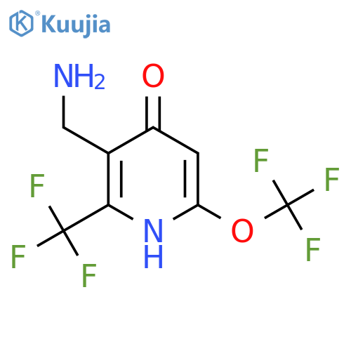 3-(Aminomethyl)-4-hydroxy-6-(trifluoromethoxy)-2-(trifluoromethyl)pyridine structure