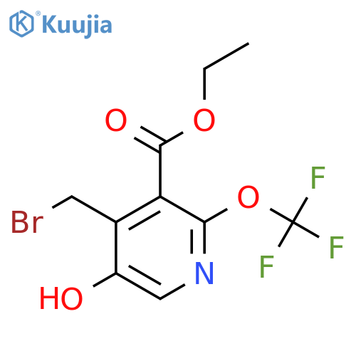 Ethyl 4-(bromomethyl)-5-hydroxy-2-(trifluoromethoxy)pyridine-3-carboxylate structure
