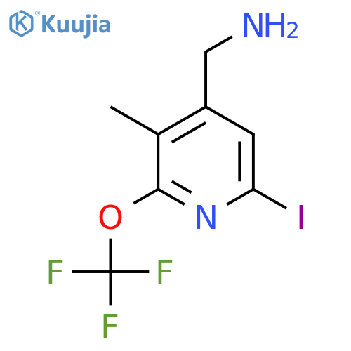 4-(Aminomethyl)-6-iodo-3-methyl-2-(trifluoromethoxy)pyridine structure