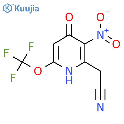 4-Hydroxy-3-nitro-6-(trifluoromethoxy)pyridine-2-acetonitrile structure