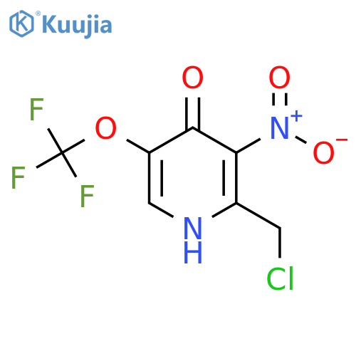 2-(Chloromethyl)-4-hydroxy-3-nitro-5-(trifluoromethoxy)pyridine structure