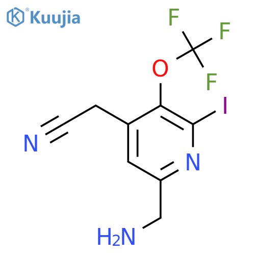 6-(Aminomethyl)-2-iodo-3-(trifluoromethoxy)pyridine-4-acetonitrile structure