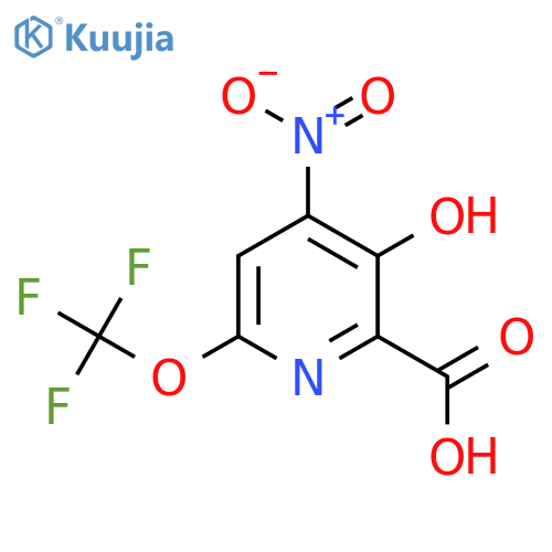 3-Hydroxy-4-nitro-6-(trifluoromethoxy)pyridine-2-carboxylic acid structure
