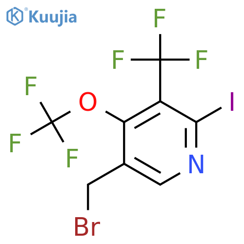 5-(Bromomethyl)-2-iodo-4-(trifluoromethoxy)-3-(trifluoromethyl)pyridine structure
