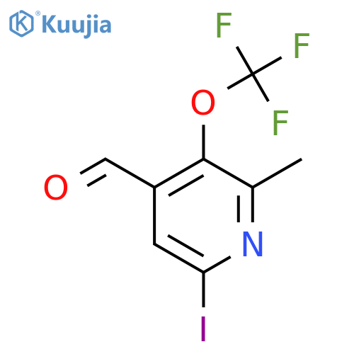 6-Iodo-2-methyl-3-(trifluoromethoxy)pyridine-4-carboxaldehyde structure