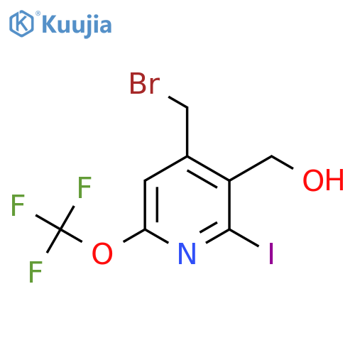 4-(Bromomethyl)-2-iodo-6-(trifluoromethoxy)pyridine-3-methanol structure