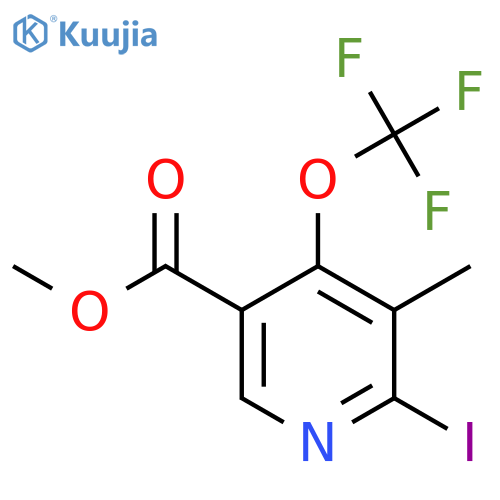 Methyl 2-iodo-3-methyl-4-(trifluoromethoxy)pyridine-5-carboxylate structure