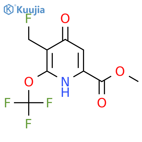 Methyl 3-(fluoromethyl)-4-hydroxy-2-(trifluoromethoxy)pyridine-6-carboxylate structure