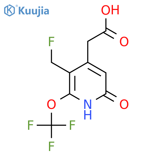 3-(Fluoromethyl)-6-hydroxy-2-(trifluoromethoxy)pyridine-4-acetic acid structure