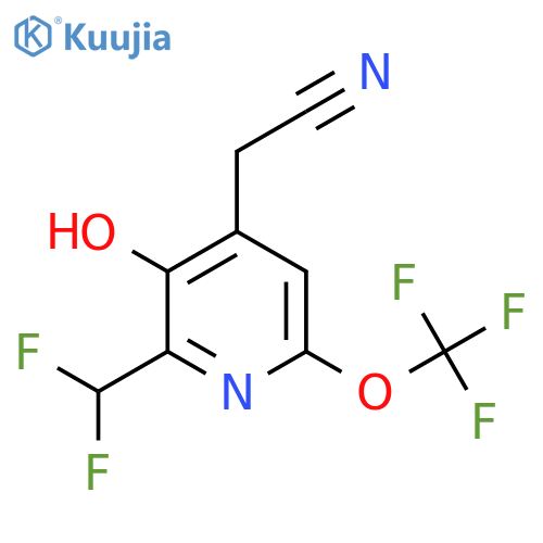2-(Difluoromethyl)-3-hydroxy-6-(trifluoromethoxy)pyridine-4-acetonitrile structure