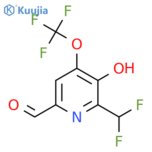 2-(Difluoromethyl)-3-hydroxy-4-(trifluoromethoxy)pyridine-6-carboxaldehyde structure