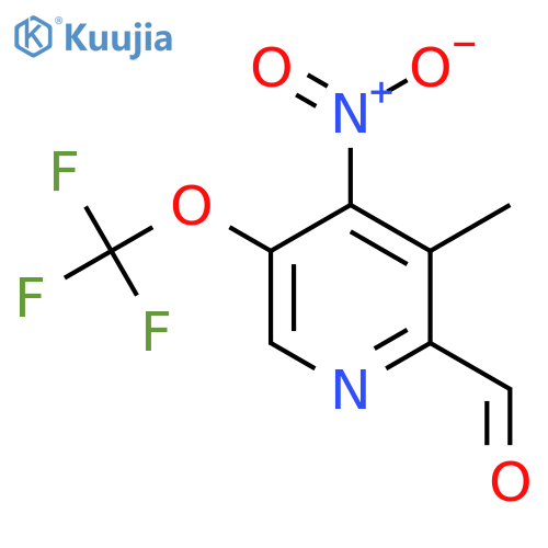 3-Methyl-4-nitro-5-(trifluoromethoxy)pyridine-2-carboxaldehyde structure