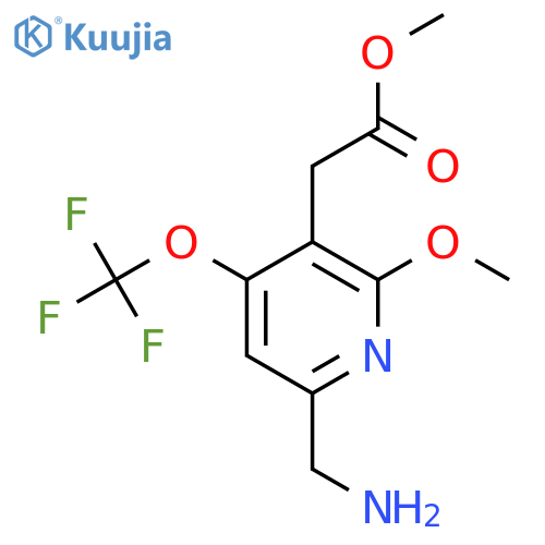Methyl 6-(aminomethyl)-2-methoxy-4-(trifluoromethoxy)pyridine-3-acetate structure