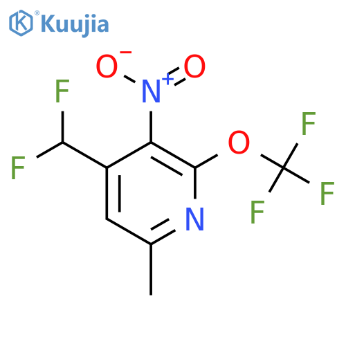 4-(Difluoromethyl)-6-methyl-3-nitro-2-(trifluoromethoxy)pyridine structure