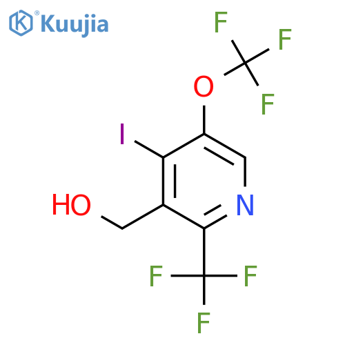 4-Iodo-5-(trifluoromethoxy)-2-(trifluoromethyl)pyridine-3-methanol structure
