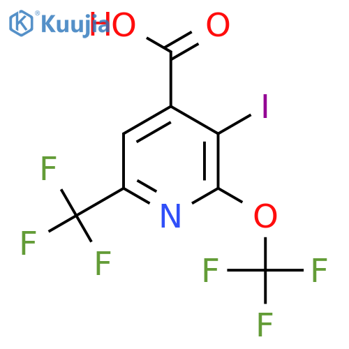 3-Iodo-2-(trifluoromethoxy)-6-(trifluoromethyl)pyridine-4-carboxylic acid structure