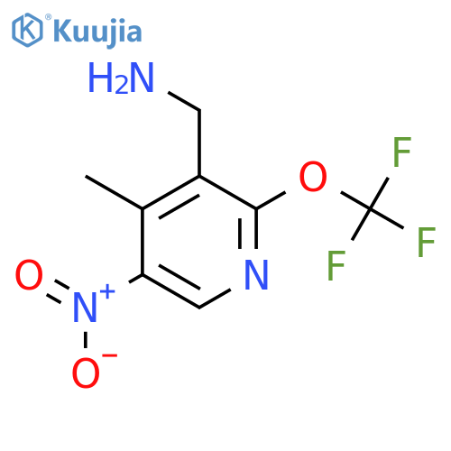 3-(Aminomethyl)-4-methyl-5-nitro-2-(trifluoromethoxy)pyridine structure