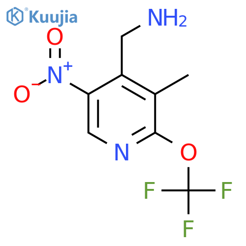 4-(Aminomethyl)-3-methyl-5-nitro-2-(trifluoromethoxy)pyridine structure