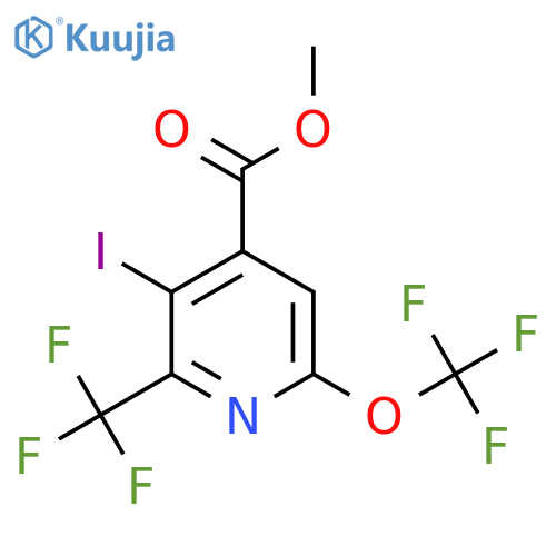 Methyl 3-iodo-6-(trifluoromethoxy)-2-(trifluoromethyl)pyridine-4-carboxylate structure