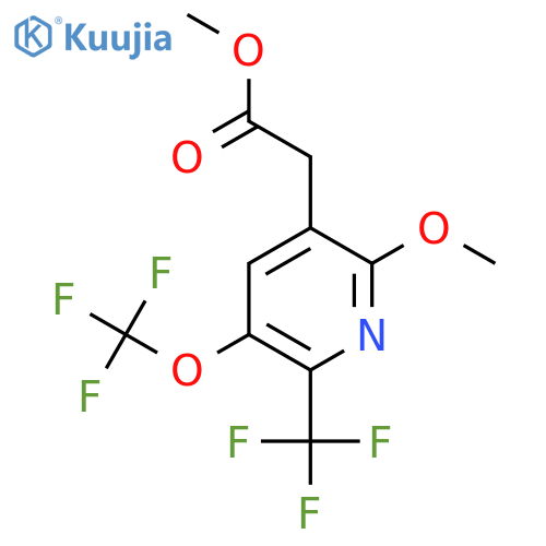 Methyl 2-methoxy-5-(trifluoromethoxy)-6-(trifluoromethyl)pyridine-3-acetate structure