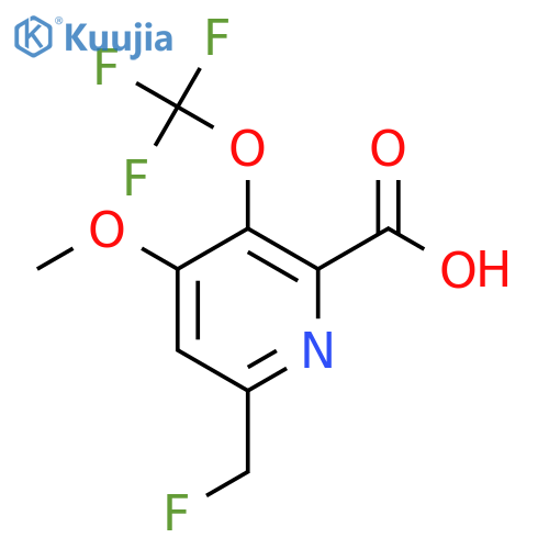 6-(Fluoromethyl)-4-methoxy-3-(trifluoromethoxy)pyridine-2-carboxylic acid structure