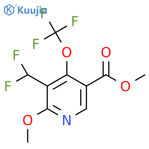 Methyl 3-(difluoromethyl)-2-methoxy-4-(trifluoromethoxy)pyridine-5-carboxylate structure