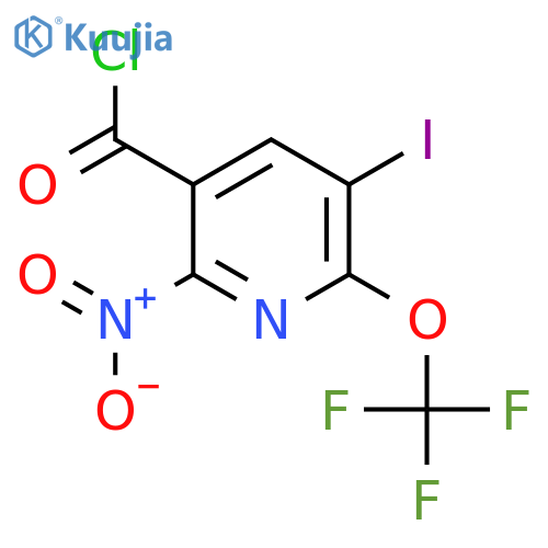 3-Iodo-6-nitro-2-(trifluoromethoxy)pyridine-5-carbonyl chloride structure