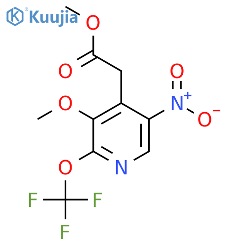 Methyl 3-methoxy-5-nitro-2-(trifluoromethoxy)pyridine-4-acetate structure
