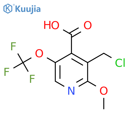 3-(Chloromethyl)-2-methoxy-5-(trifluoromethoxy)pyridine-4-carboxylic acid structure
