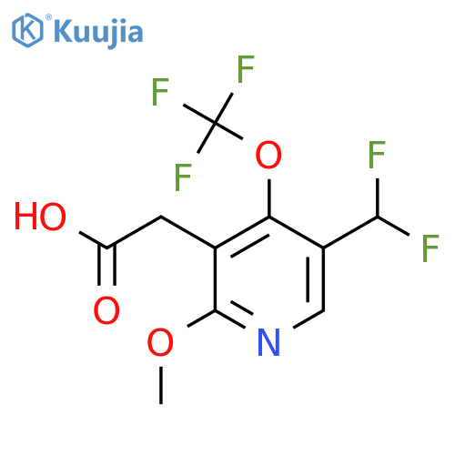 5-(Difluoromethyl)-2-methoxy-4-(trifluoromethoxy)pyridine-3-acetic acid structure