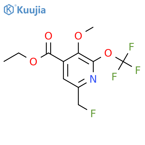 Ethyl 6-(fluoromethyl)-3-methoxy-2-(trifluoromethoxy)pyridine-4-carboxylate structure