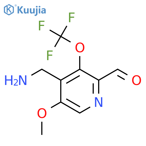 4-(Aminomethyl)-5-methoxy-3-(trifluoromethoxy)pyridine-2-carboxaldehyde structure