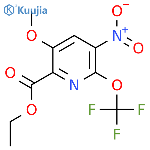Ethyl 3-methoxy-5-nitro-6-(trifluoromethoxy)pyridine-2-carboxylate structure