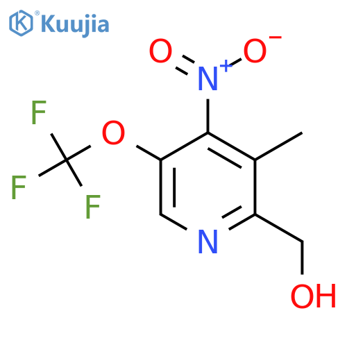3-Methyl-4-nitro-5-(trifluoromethoxy)pyridine-2-methanol structure