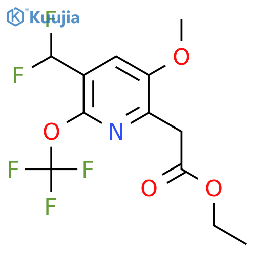 Ethyl 3-(difluoromethyl)-5-methoxy-2-(trifluoromethoxy)pyridine-6-acetate structure