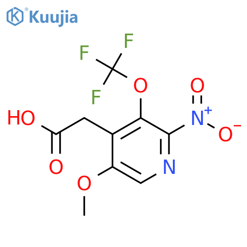 5-Methoxy-2-nitro-3-(trifluoromethoxy)pyridine-4-acetic acid structure