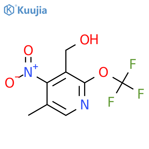 5-Methyl-4-nitro-2-(trifluoromethoxy)pyridine-3-methanol structure