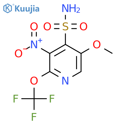5-Methoxy-3-nitro-2-(trifluoromethoxy)pyridine-4-sulfonamide structure