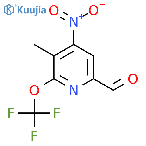 3-Methyl-4-nitro-2-(trifluoromethoxy)pyridine-6-carboxaldehyde structure