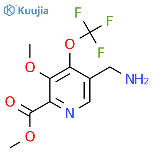 Methyl 5-(aminomethyl)-3-methoxy-4-(trifluoromethoxy)pyridine-2-carboxylate structure