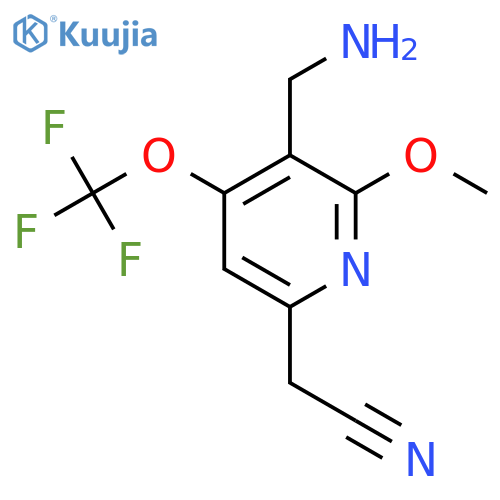 3-(Aminomethyl)-2-methoxy-4-(trifluoromethoxy)pyridine-6-acetonitrile structure