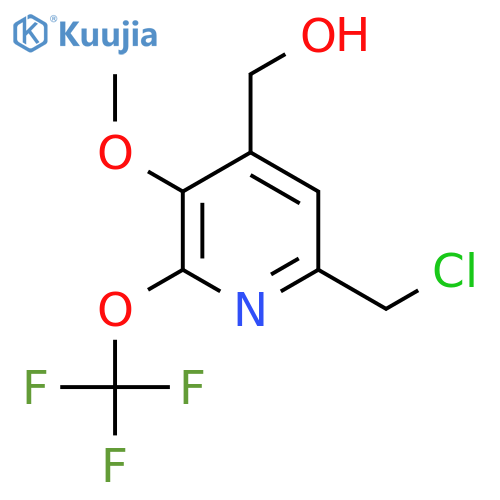 6-(Chloromethyl)-3-methoxy-2-(trifluoromethoxy)pyridine-4-methanol structure