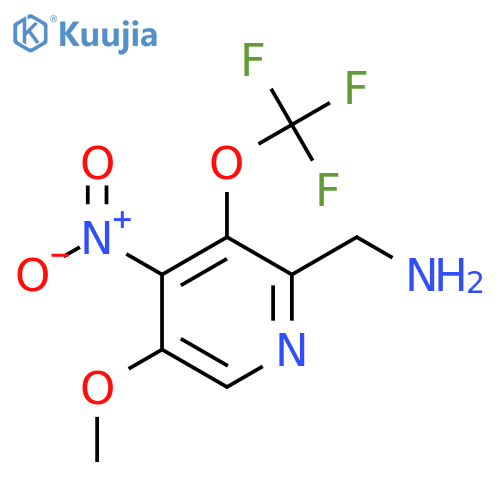 2-(Aminomethyl)-5-methoxy-4-nitro-3-(trifluoromethoxy)pyridine structure