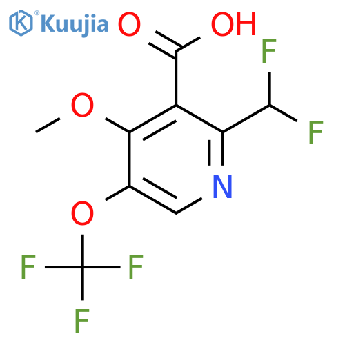 2-(Difluoromethyl)-4-methoxy-5-(trifluoromethoxy)pyridine-3-carboxylic acid structure